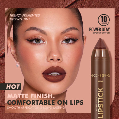 Red Lipstick Pencil Contouring Lipliner Outline Tint, Fine Tip Lip Liner, Sexy Brown Lip Crayon, Soft Mist Matte Pen