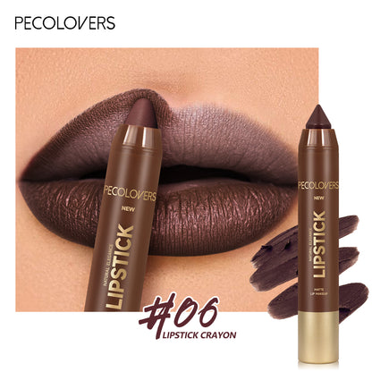 Red Lipstick Pencil Contouring Lipliner Outline Tint, Fine Tip Lip Liner, Sexy Brown Lip Crayon, Soft Mist Matte Pen