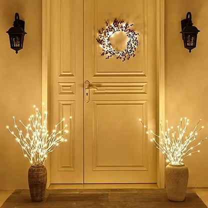 White Birch Branch Fairy Lights Battery Operated For Home And Outdoor Decor 2