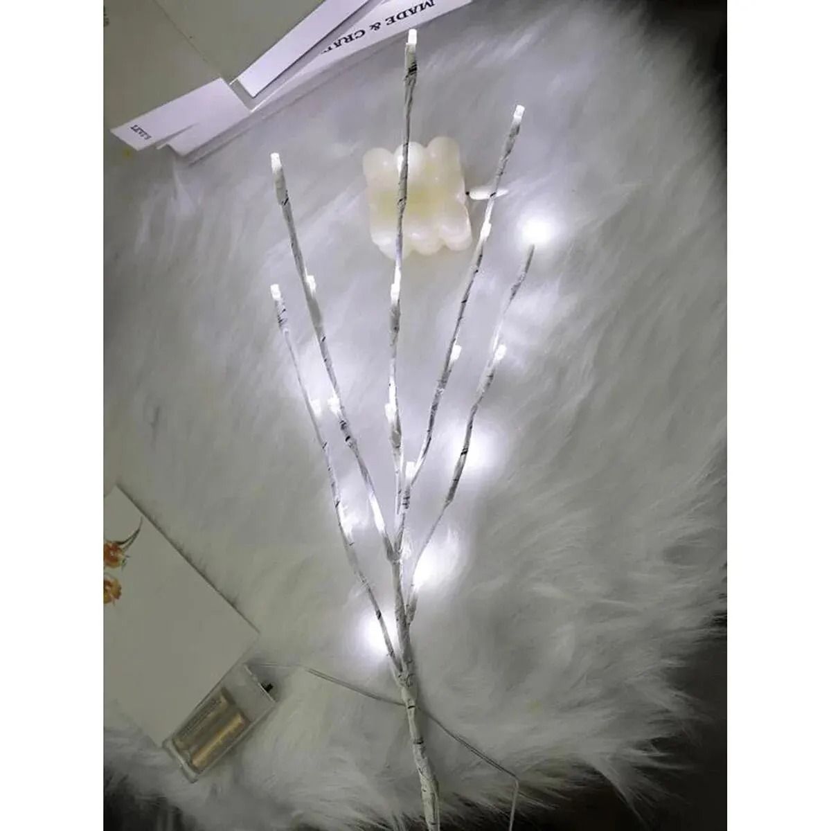 White Birch Branch Fairy Lights Battery Operated For Home And Outdoor Decor 7