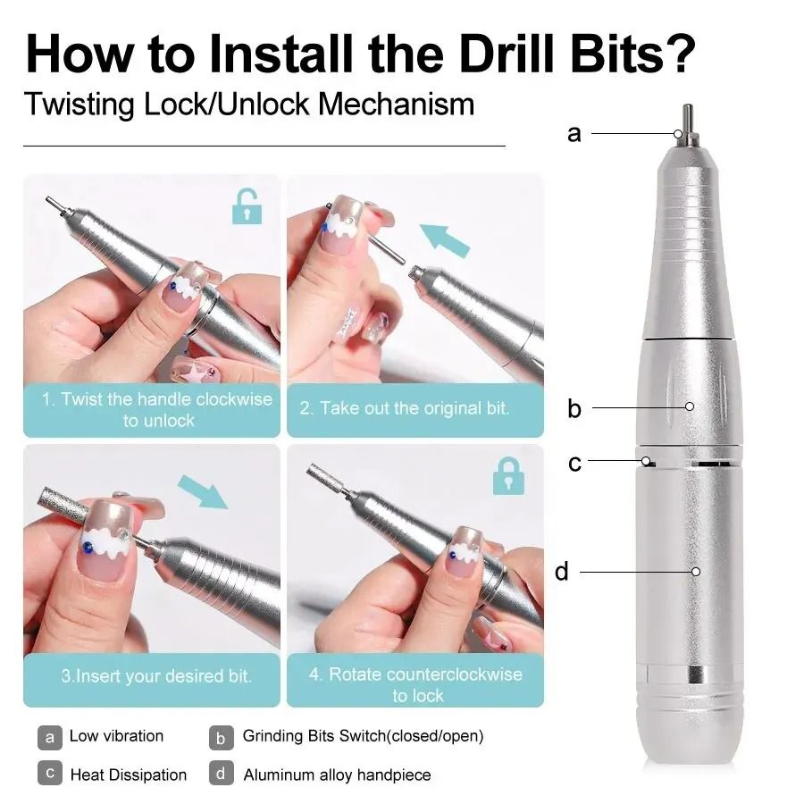 Professional Electric Nail Drill Machine For Salon And Home Use 4