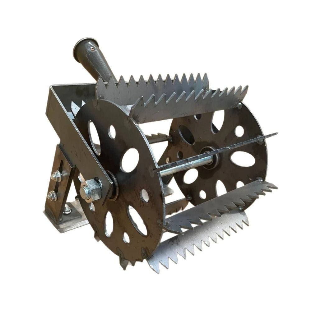 Wheeled Hand Push Weeding Tool With Steel Blade No Handle 5