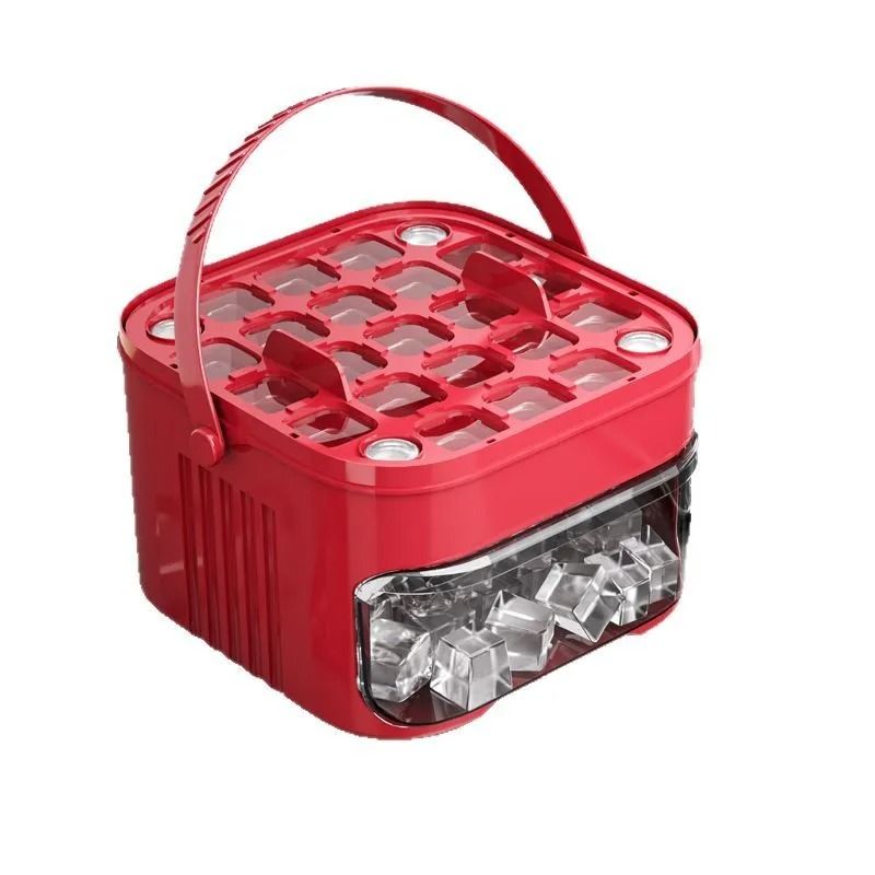 Fifty Cube Ice Mold With Press Top Lid Reusable Ice Maker Tray 6