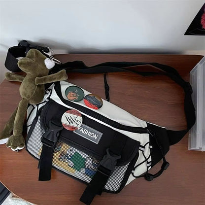 Compact Retro Unisex Crossbody Chest Bag  Japanese ToteStyle Waist Sling 10