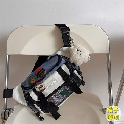 Compact Retro Unisex Crossbody Chest Bag  Japanese ToteStyle Waist Sling 16
