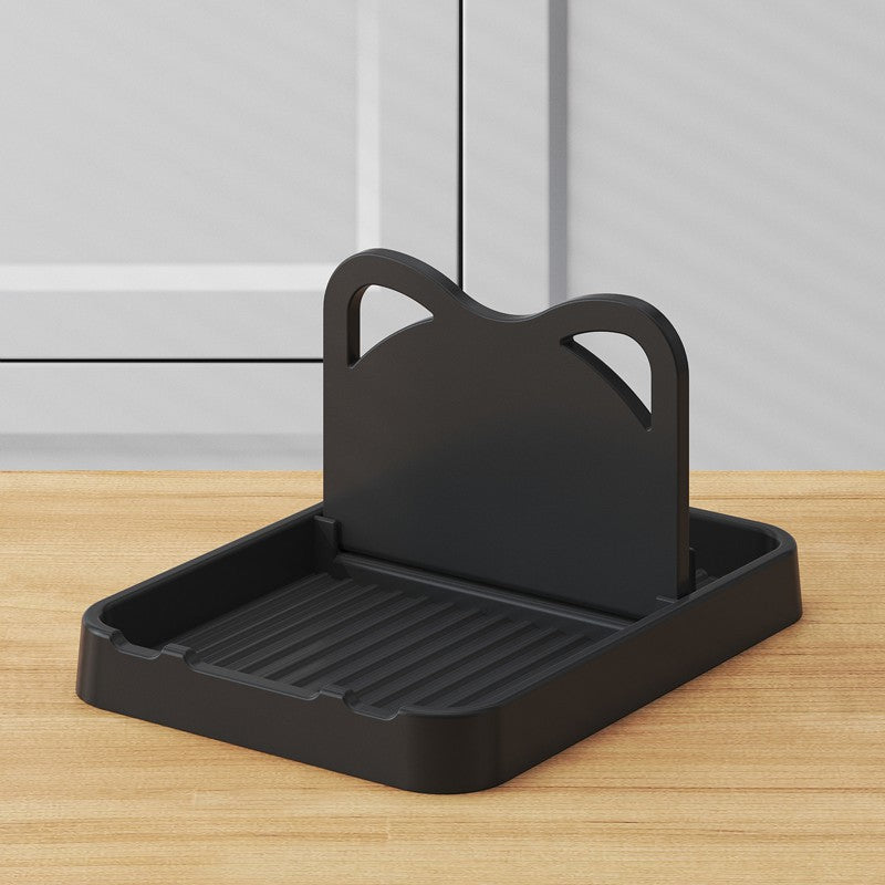 1 Pack Multipurpose Plastic Kitchen Countertop Cat Ear Utensil Holder, Spatula Pot Storage Rack for Organized Cooking