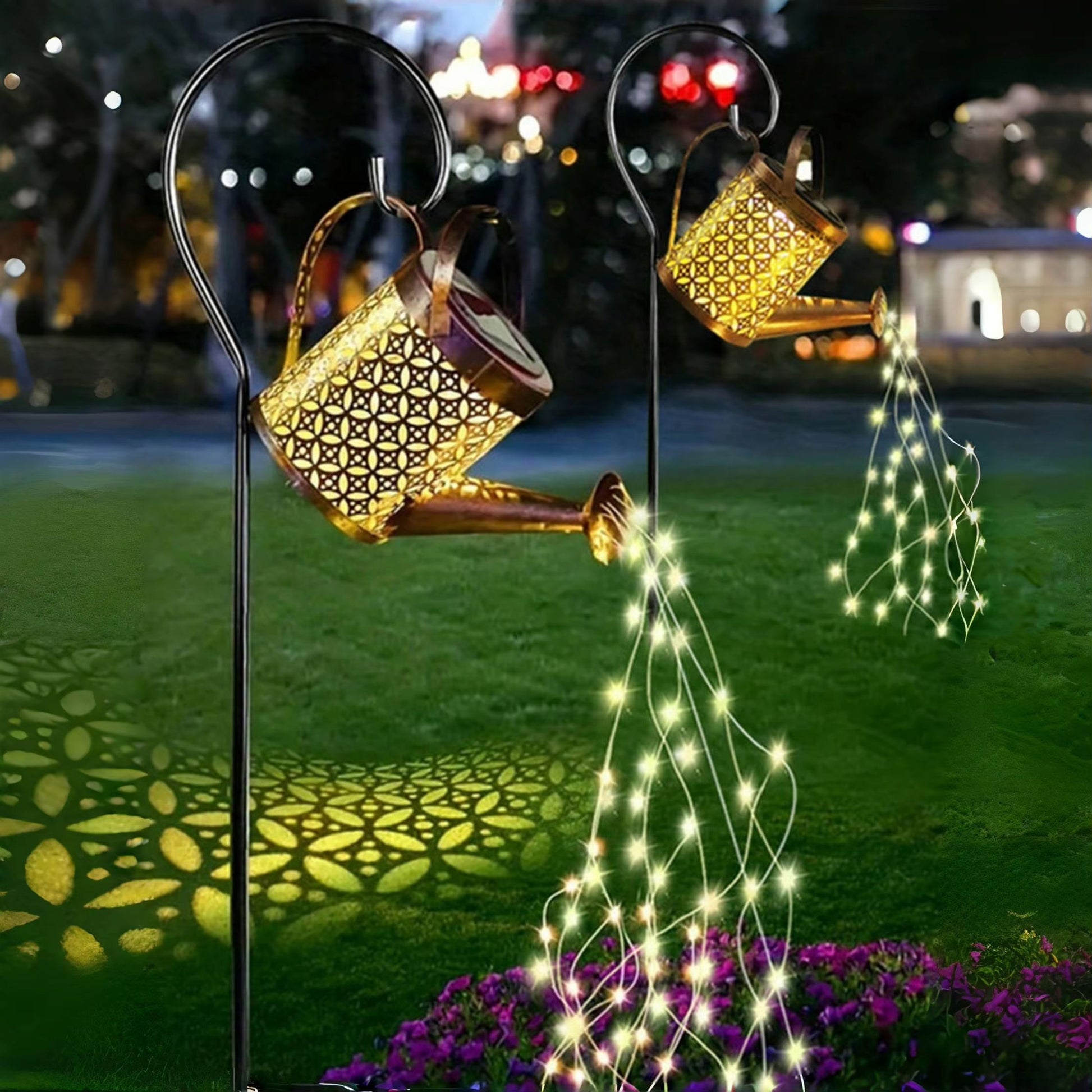 Solar Watering Can Light – Waterproof Hanging Garden Lantern with Fairy LED Cascade