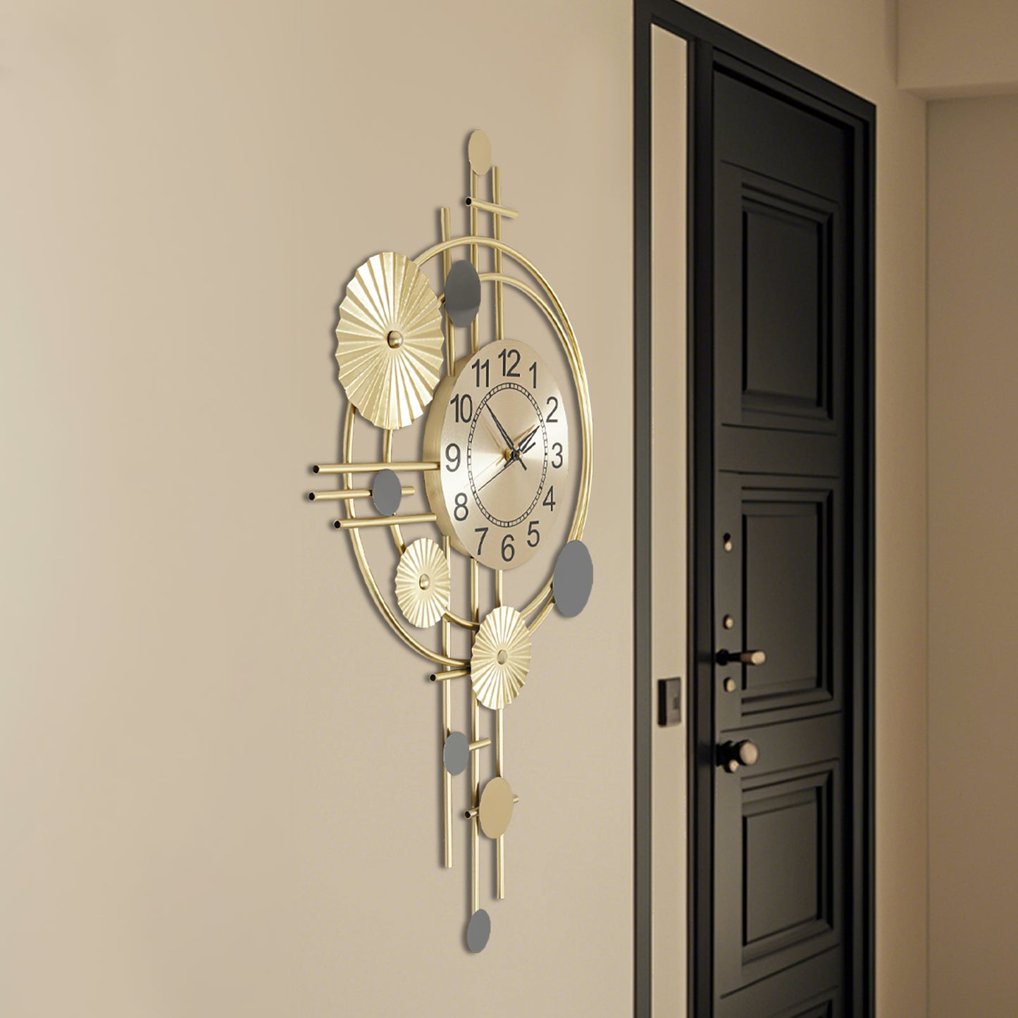 Modern Wall Clock Decorative Art, Silent Iron Wall Decoration Clock, Stylish Home or Office Wall Timepiece