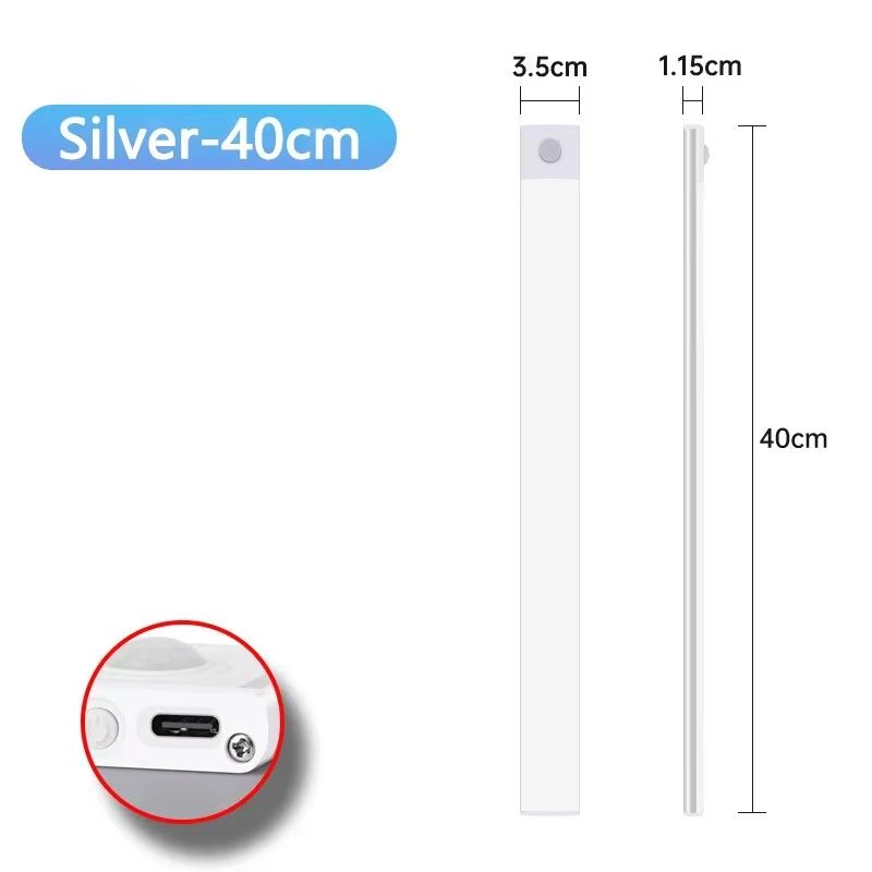 USB Rechargeable Motion Sensor LED Cabinet Light  Sleek Wireless  EasytoInstall Lighting For Home   9
