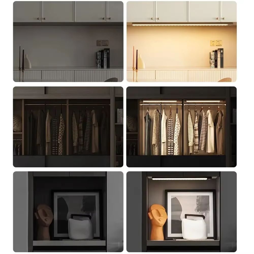 USB Rechargeable Motion Sensor LED Cabinet Light  Sleek Wireless  EasytoInstall Lighting For Home   2