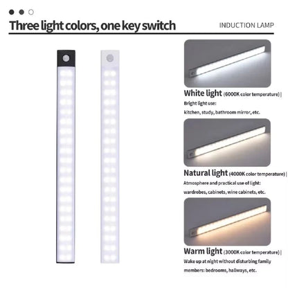 USB Rechargeable Motion Sensor LED Cabinet Light  Sleek Wireless  EasytoInstall Lighting For Home   3