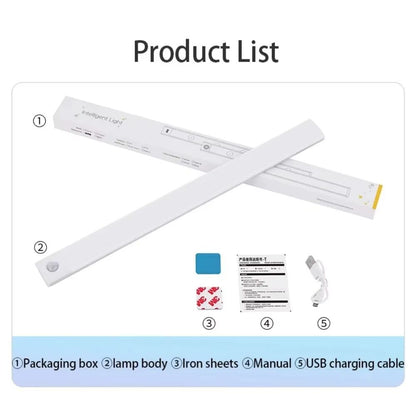 USB Rechargeable Motion Sensor LED Cabinet Light  Sleek Wireless  EasytoInstall Lighting For Home   5