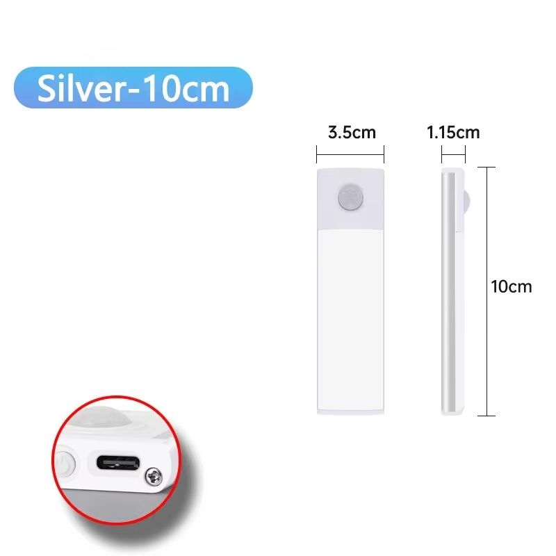 USB Rechargeable Motion Sensor LED Cabinet Light  Sleek Wireless  EasytoInstall Lighting For Home   6