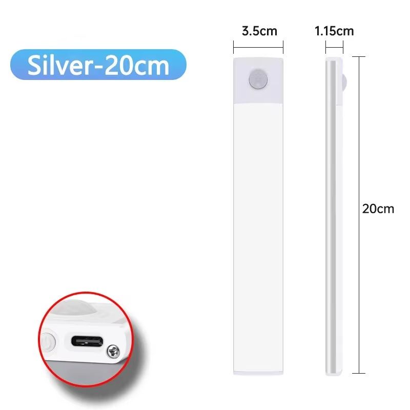 USB Rechargeable Motion Sensor LED Cabinet Light  Sleek Wireless  EasytoInstall Lighting For Home   7