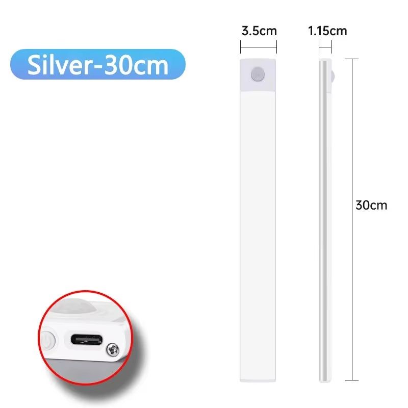 USB Rechargeable Motion Sensor LED Cabinet Light  Sleek Wireless  EasytoInstall Lighting For Home   8