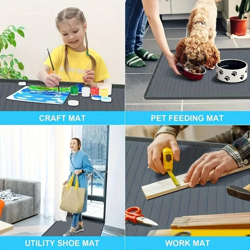 Durable Under-Sink Mat, Waterproof Drip Tray Liner for Kitchen & Bathroom Cabinets, Easy-Clean Storage Solution
