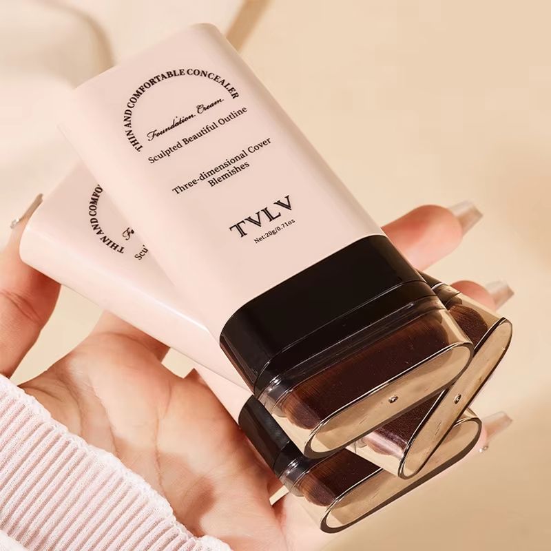 TVLV Eraser Foundation Stick  LongLasting Concealer  Liquid Foundation With BuiltIn Brush For Flawl 5