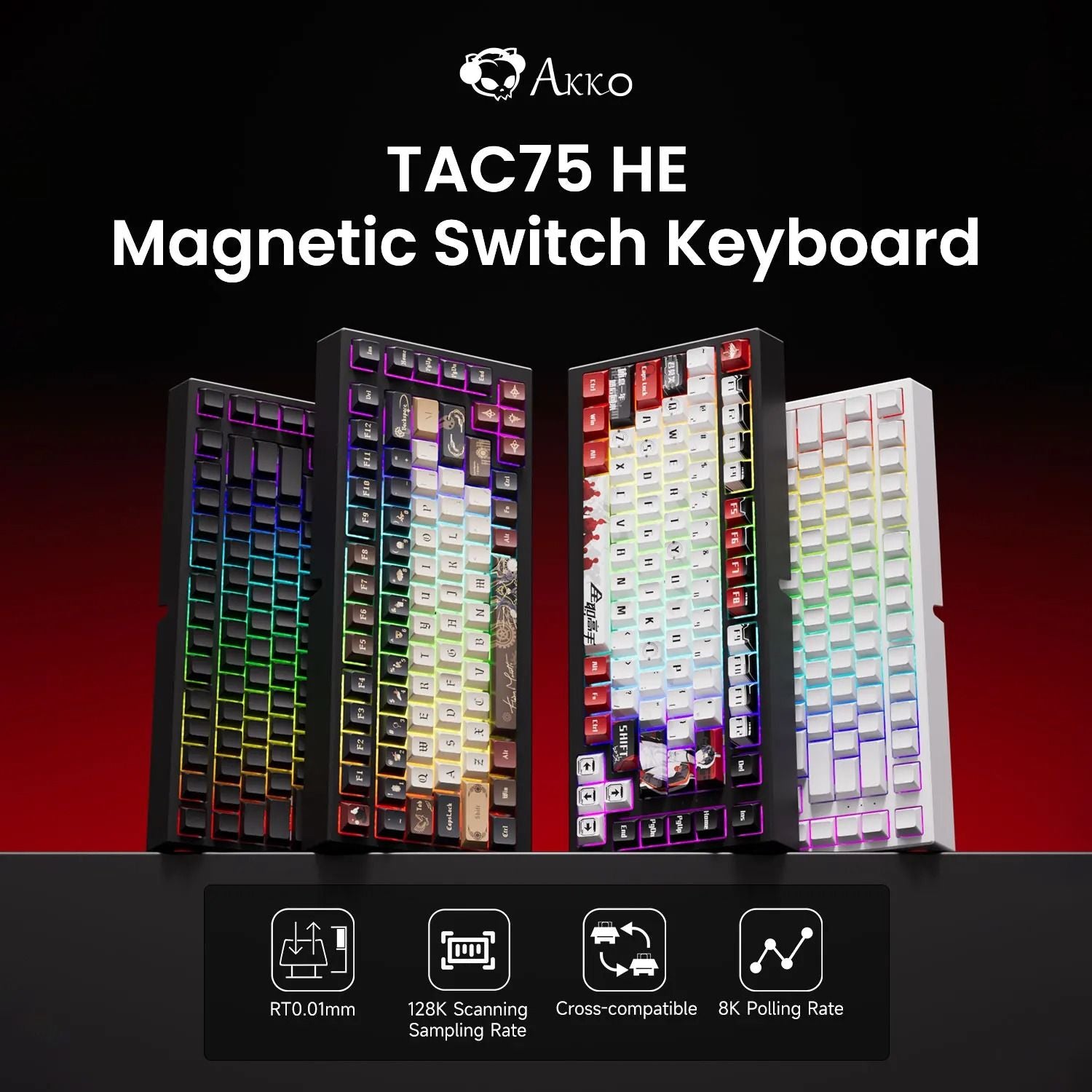 TAC75 HE Magnetic Switch Gaming Keyboard 75 Percent Rapid Trigger RGB Esports Wired Keyboard 1