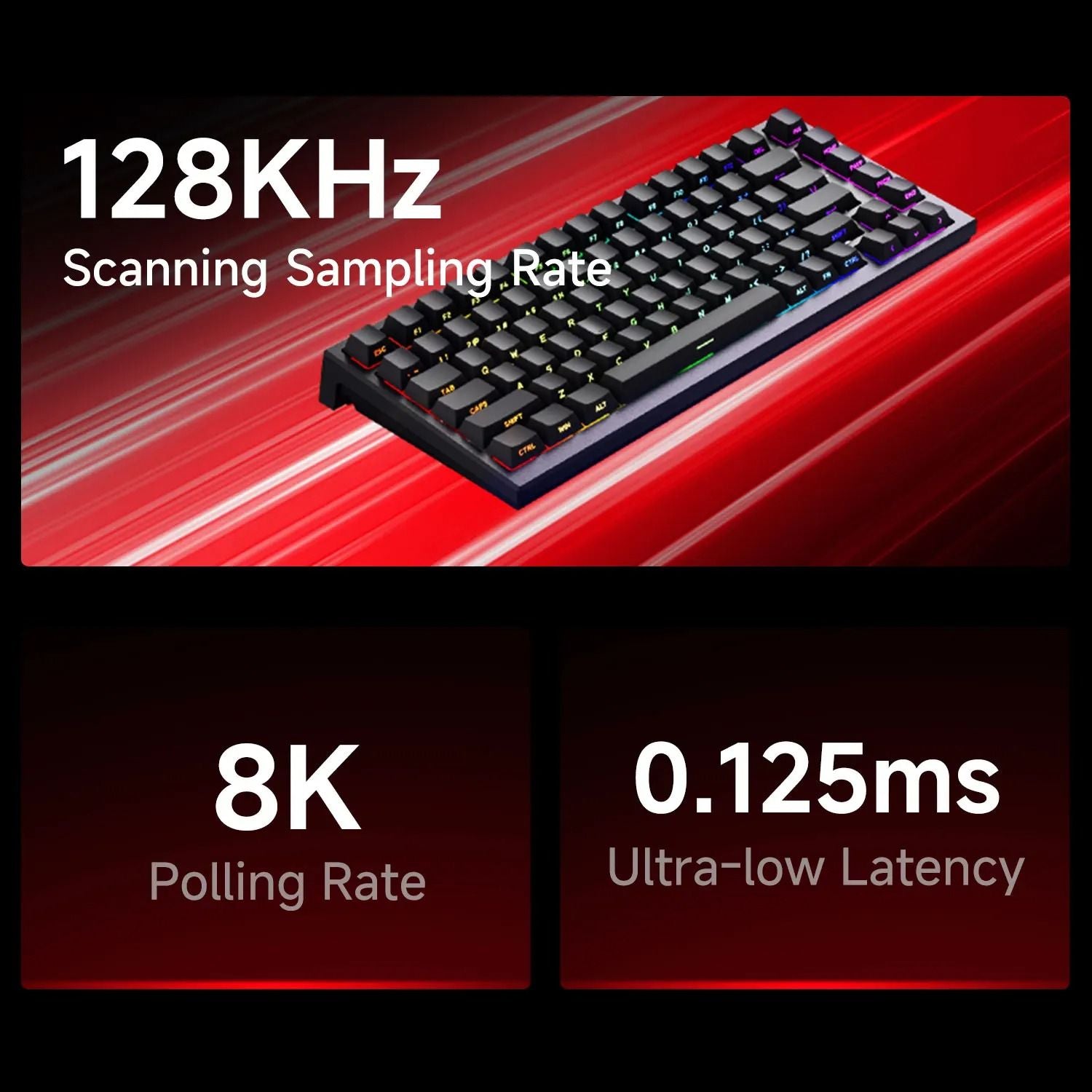 TAC75 HE Magnetic Switch Gaming Keyboard 75 Percent Rapid Trigger RGB Esports Wired Keyboard 3