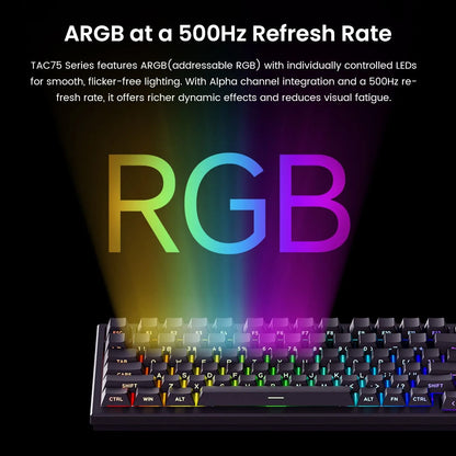 TAC75 HE Magnetic Switch Gaming Keyboard 75 Percent Rapid Trigger RGB Esports Wired Keyboard 6