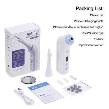Electric Tonsil Stone Remover Tool With Visible Camera And Suction For Oral Care 8