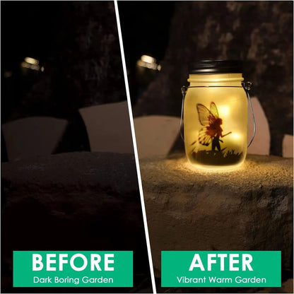 Solar Mason Jar Lantern  Waterproof Hanging Fairy Light For Garden Patio  Lawn Outdoor Decoration 3