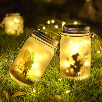 Solar Mason Jar Lantern  Waterproof Hanging Fairy Light For Garden Patio  Lawn Outdoor Decoration 4