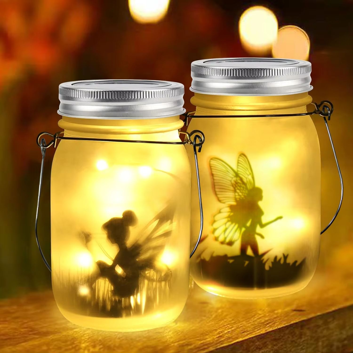 Solar Mason Jar Lantern  Waterproof Hanging Fairy Light For Garden Patio  Lawn Outdoor Decoration 7