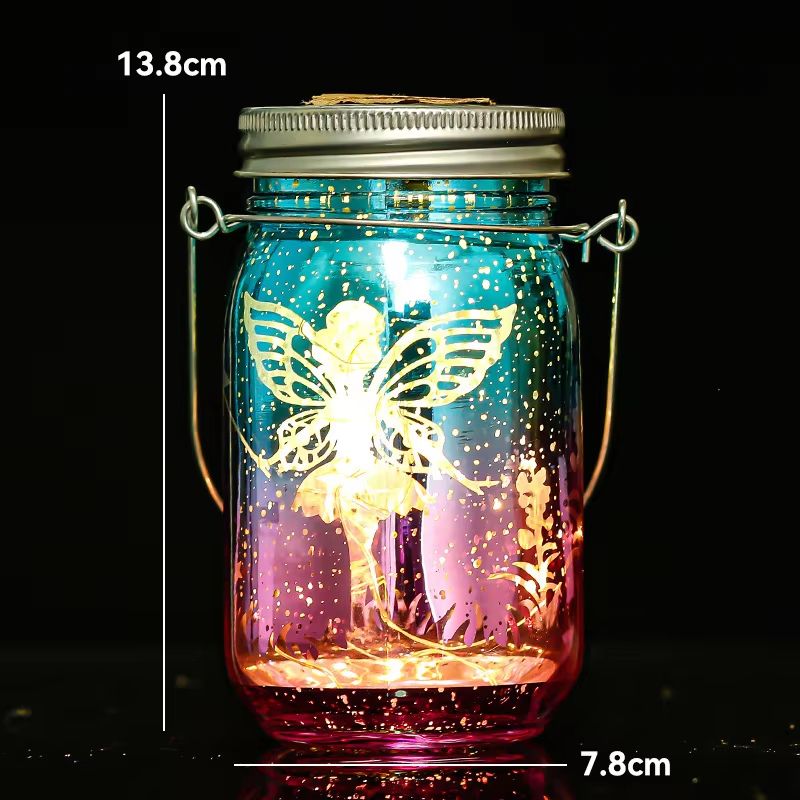 Solar Mason Jar Lantern  Waterproof Hanging Fairy Light For Garden Patio  Lawn Outdoor Decoration 8