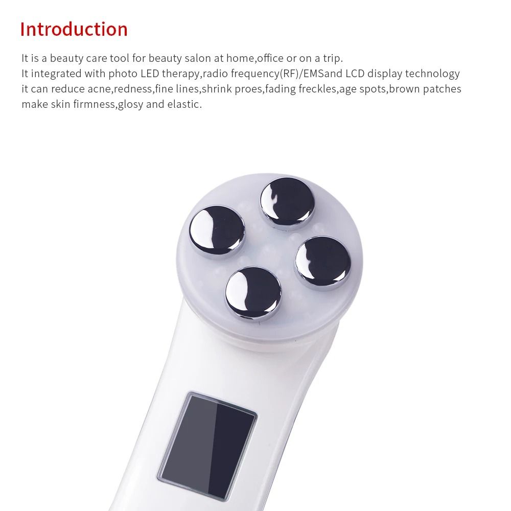 5 In 1 LED RF EMS Face Massager For Skin Lifting And Wrinkle Removal 4
