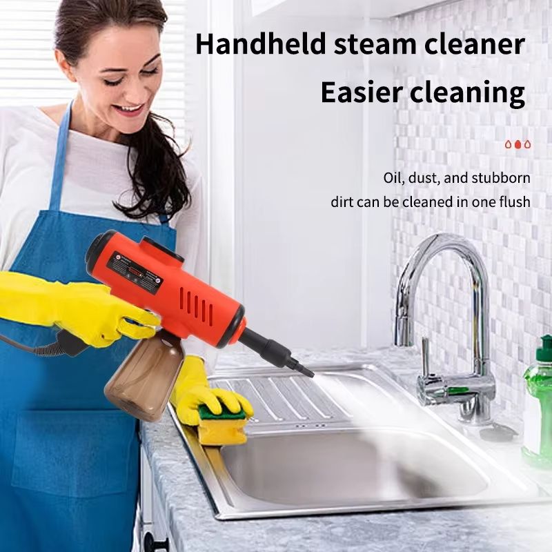 1200W HighPressure Handheld Steam Cleaner  ChemicalFree Steamer For Kitchen Hood Air Conditioner  H 2