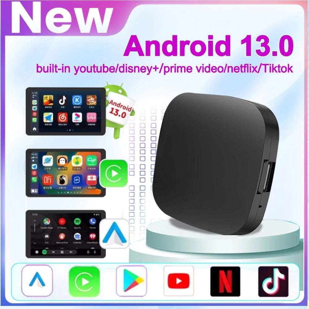 Android 13 TV Box Smart CarPlay Ai Box with Wireless Android Auto