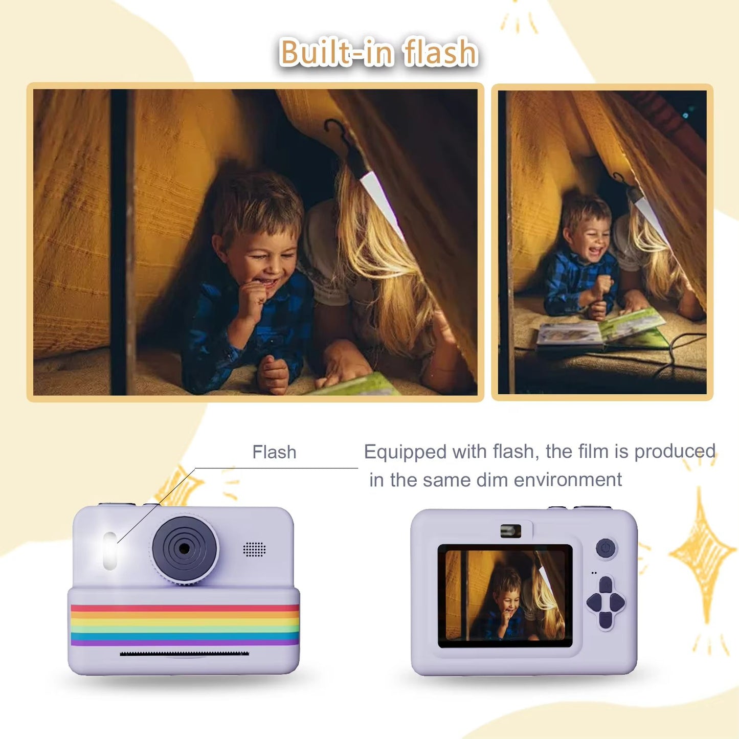 Kids Digital Camera With Instant Print  Mini HD Photography  Thermal Printer For Children 3