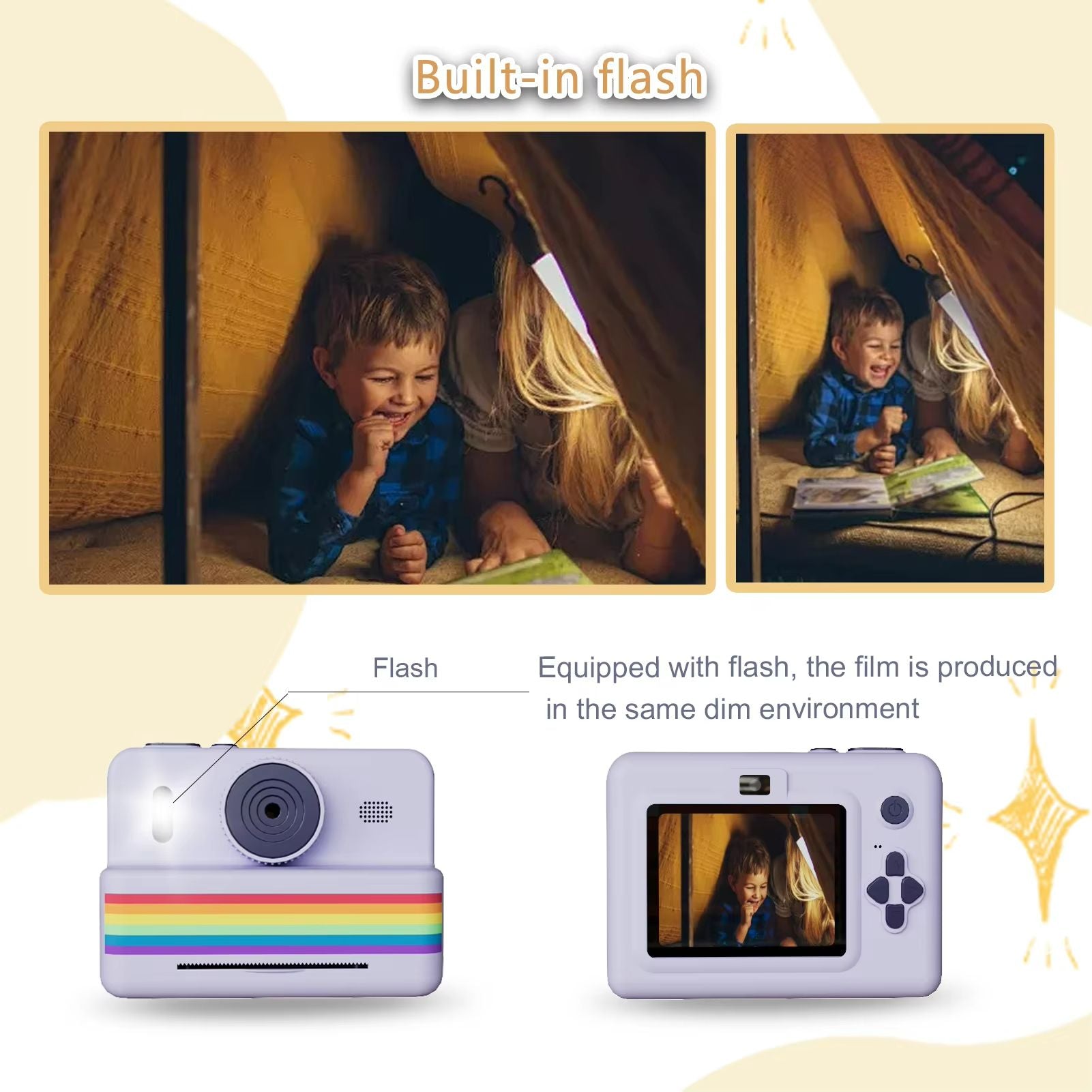 Kids Digital Camera With Instant Print  Mini HD Photography  Thermal Printer For Children 3