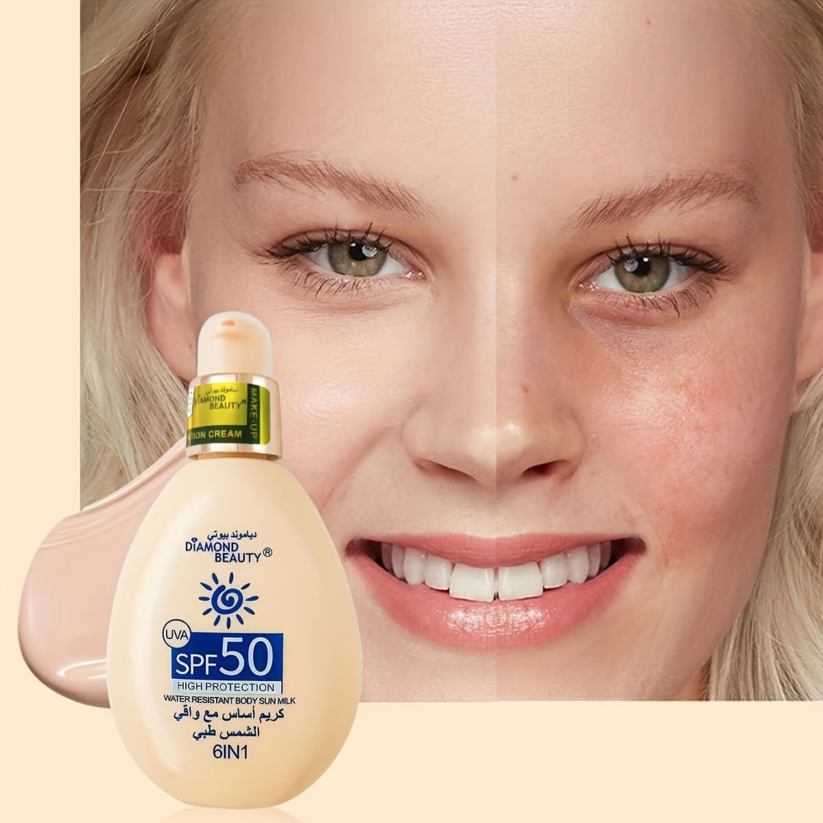 Moisturizing Cream Liquid Foundation Summer Outdoor Sunscreen SPF 50 Face Body Isolation Sunscreen  1