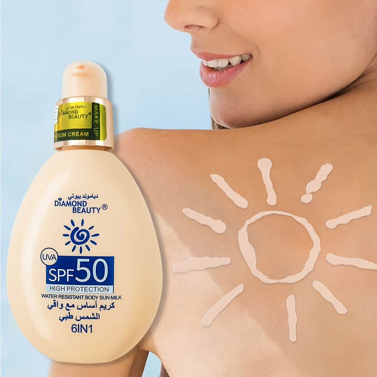 Moisturizing Cream Liquid Foundation Summer Outdoor Sunscreen SPF 50 Face Body Isolation Sunscreen  4