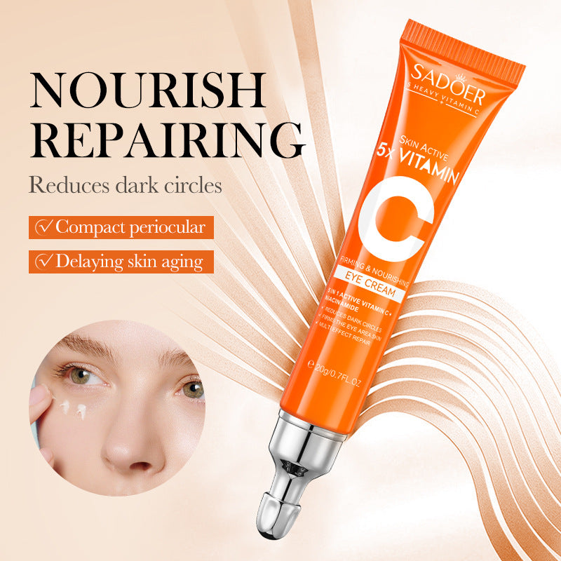 Vitamin C Eye Cream, Moisturizing Brightening Firming, Anti Dark Circles Eyes, Bags Remover Skin Care Products for Eyes