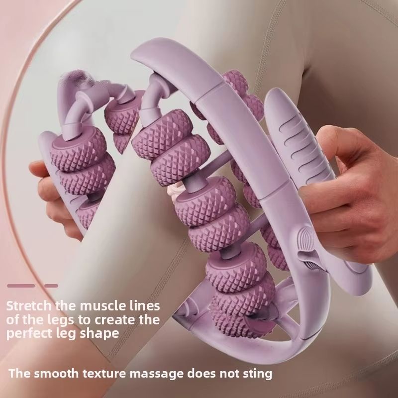 28-Wheel Anti-Cellulite Body Slimming Massager – Leg Clamp Roller for Relaxation & Lymphatic Drainage