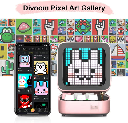 Ditoo Retro Bluetooth Speaker With Pixel Art Display  Cute Portable Speaker  Digital Clock 3