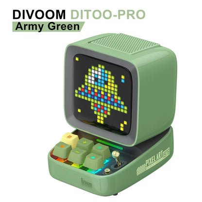 Ditoo Retro Bluetooth Speaker With Pixel Art Display  Cute Portable Speaker  Digital Clock 9
