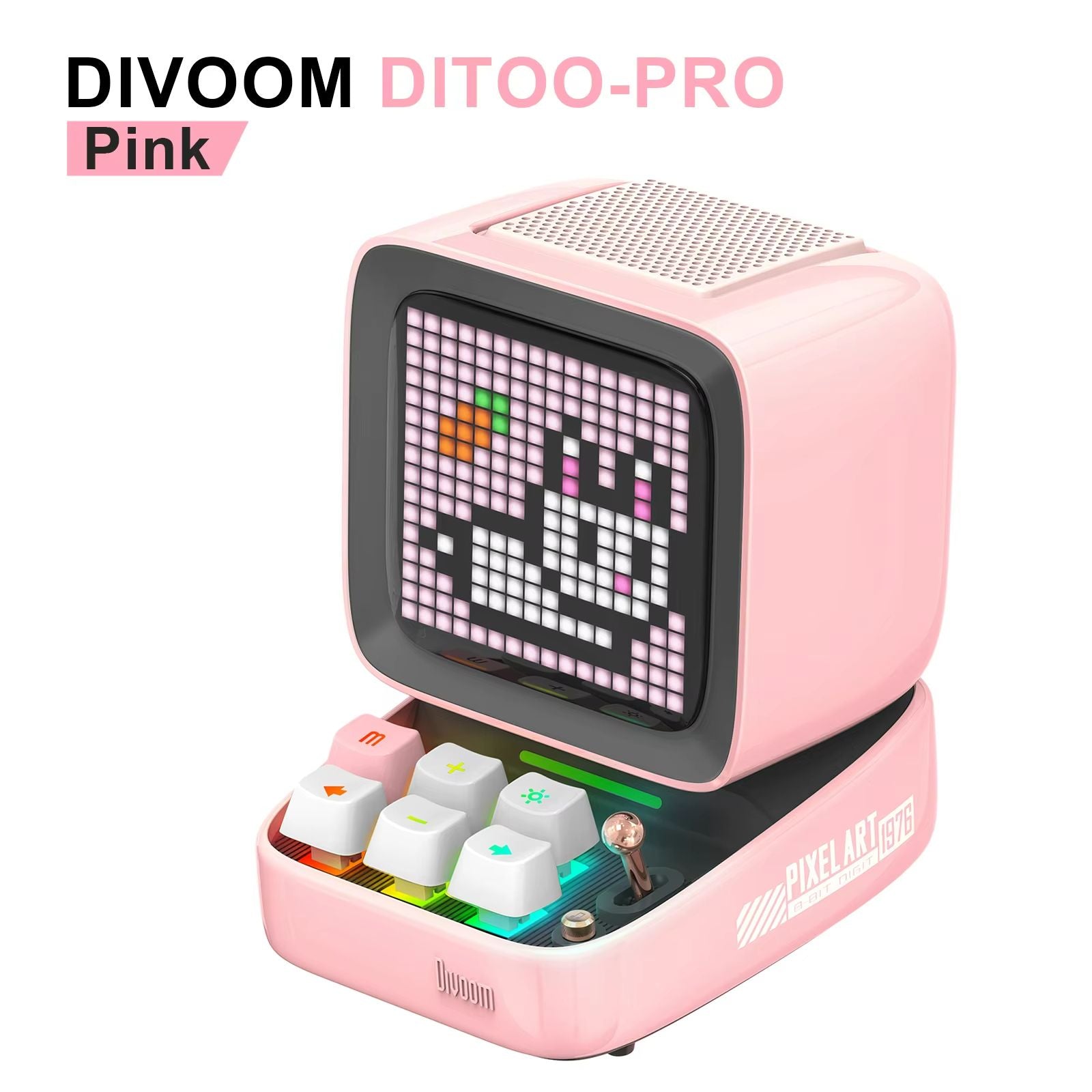 Ditoo Retro Bluetooth Speaker With Pixel Art Display  Cute Portable Speaker  Digital Clock 7