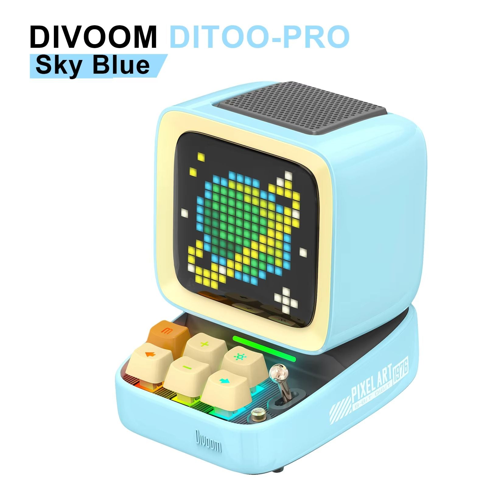 Ditoo Retro Bluetooth Speaker With Pixel Art Display  Cute Portable Speaker  Digital Clock 8
