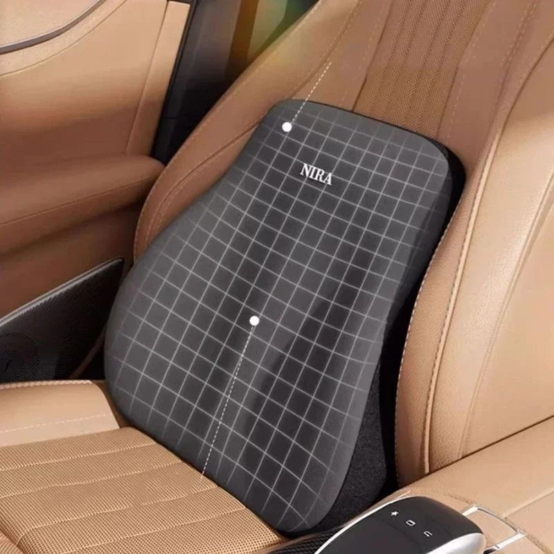 Car Lumbar And Neck Support Cushion Set Memory Foam Portable Washable 5