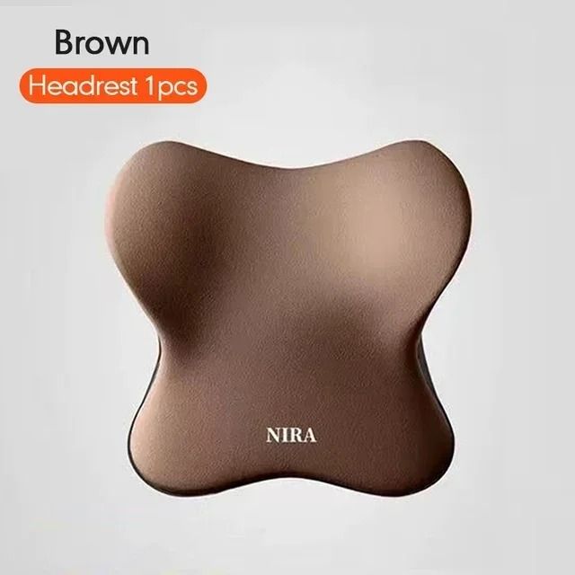 Car Lumbar And Neck Support Cushion Set Memory Foam Portable Washable 15