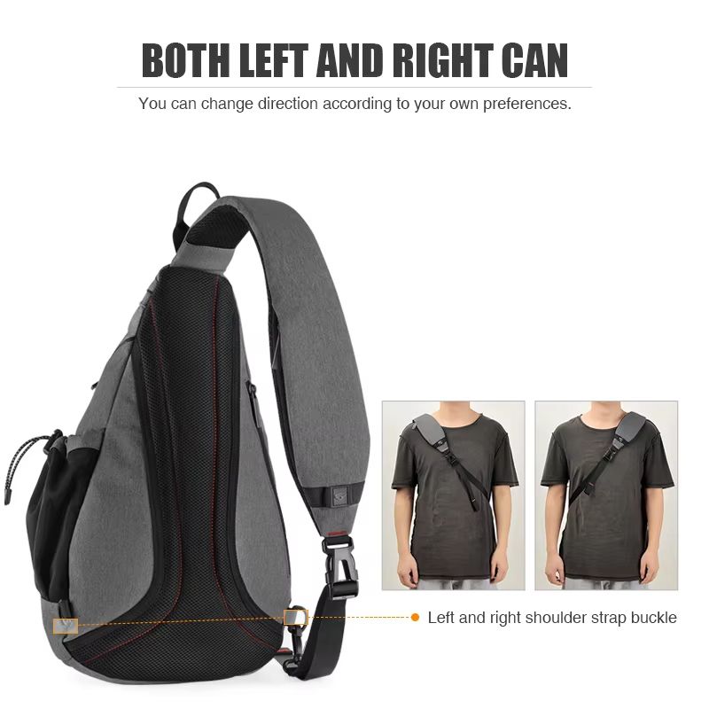 Mixi USB Sling Crossbody Backpack  OneShoulder Sports Bag For Men Women Students  Travel 3