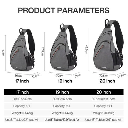 Mixi USB Sling Crossbody Backpack  OneShoulder Sports Bag For Men Women Students  Travel 5