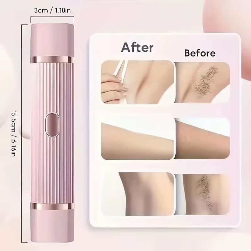 2 In 1 Womens Electric Shaver Portable Hair Remover For Face Eyebrows Legs Armpits Wet And Dry Use 5