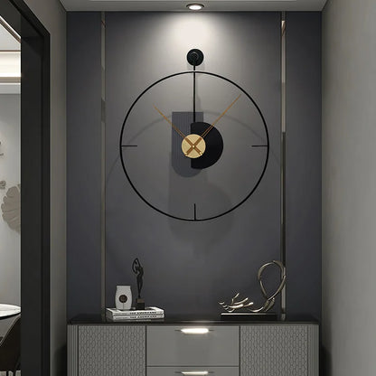 Nordic Luxury Quartz Wall Clock Large Art Elegant Minimalist Design, Living Room Decorative Watch, Modern Bedroom Clock