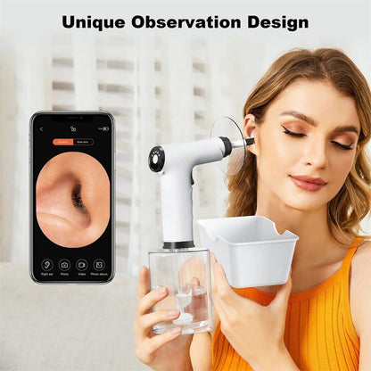 Electric Ear Wax Cleaner with Adjustable Water Pressure and Soft Spray Tip