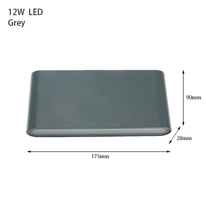 LED Outdoor Waterproof Wall Light 6W 12W 24W  Modern Aluminum Wall Lamp For Balcony Bedroom Living  11